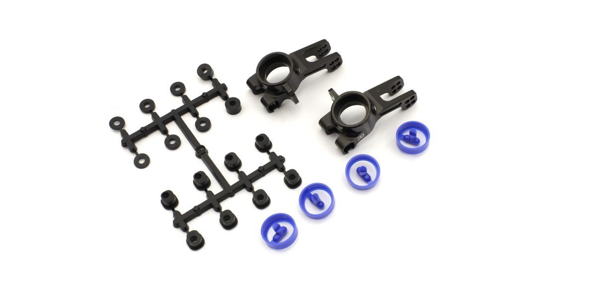 KYOSHO INFERNO MP10, ALLOY REAR HUB CARRIERS (GUNMETAL), IFW608B