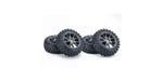 KYOSHO INFERNO NEO 3, NEO 2, MP7.5, 4 x GREY WHEELS + TYRES, 17mm HEX 8TH SCALE