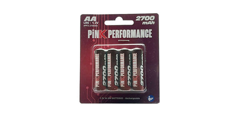 KYOSHO Pink Performance, AA RECHARGABLE BATTERIES 2700mAh, 1.2V NiMh (4) PP2-2700AA