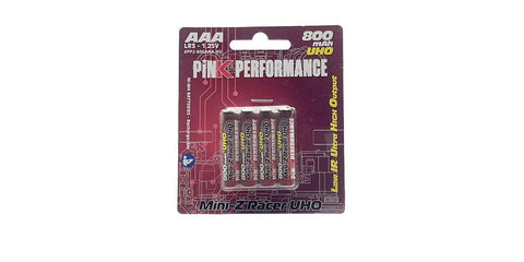 KYOSHO Pink Performance, 4 x AAA RECHARGABLE BATTERIES 800mAh UHO, 1.25V NiMh,