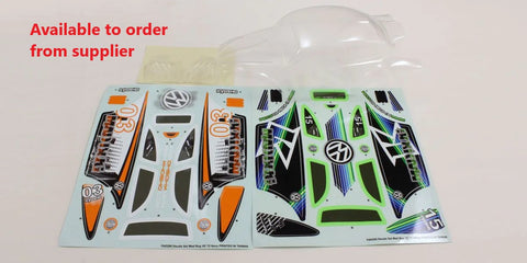 KYOSHO MadBug VE (Clear) Body shell with decals, FAB305