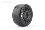 JETKO 4 Black Wheels and Super Soft Slick Tyres, fits KYOSHO INFERNO GT GT2 (4) JK1101RBSS