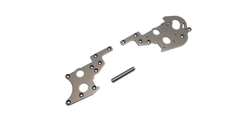 KYOSHO LEGENDARY SERIES, OPTIMA PRO, JAVELIN, REAR SIDE PLATE SET GUN METAL, OT215GM