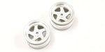 KYOSHO OPTIMA, SATIN CHROME 5 SPOKE WHEELS, 43mm (2) OTH244SCB