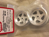 KYOSHO OPTIMA, SATIN CHROME 5 SPOKE WHEELS, 43mm (2) OTH244SCB