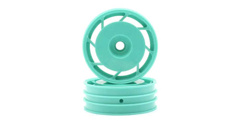 KYOSHO LEGENDARY SERIES, ULTIMA, 8D Front Peppermint Green WHEELS (2) 50mm, UTH001GR