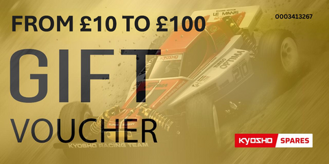Kyosho Spares E-Gift Voucher, Choose Denomination