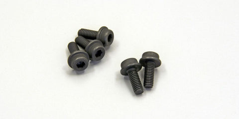 KYOSHO CAP HEAD FLANGED SCREWS, (5), M4 x 10mm, 1-S24010F