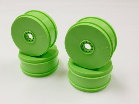 KYOSHO INFERNO MP10 MP9 TKI4, TKI3, DISH WHEELS GREEN (4), IFH006KG