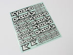 KYOSHO LOGO DECAL SHEET FOR BODY SHELLS, WHITE, 36276