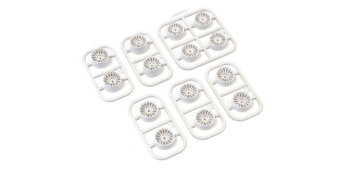 KYOSHO Mini-Z, WHITE MULTI OFFSET WHEEL SETS (14) MDH100W