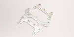 KYOSHO LEGENDARY SERIES, OPTIMA, JAVELIN, FRONT & REAR STAYS, SILVER, UNPACKAGED, OT217S