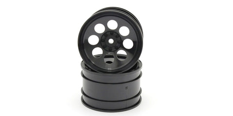 KYOSHO TURBO OPTIMA, BLACK 8 HOLE WHEELS, 50mm (2), OTH245BK