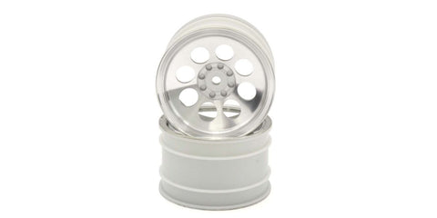 KYOSHO TURBO OPTIMA, Satin Chrome 8 HOLE WHEELS, 50mm (2) OTH245SCB