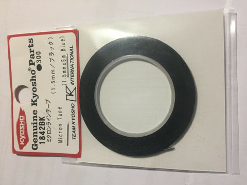 KYOSHO MICRON TAPE - (BLACK) 1.5mm wide x 5m LONG, 1842BK