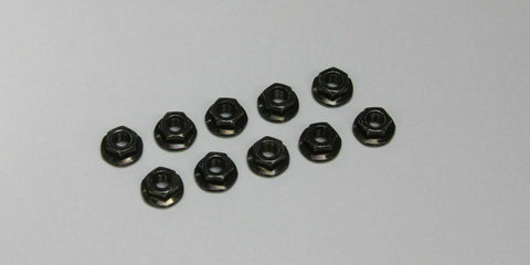 KYOSHO NUTS, M3 x 3.7mm FLANGED (10) 1-N3037F