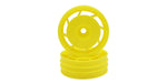 KYOSHO LEGENDARY SERIES, ULTIMA, 8D FRONT YELLOW WHEELS (2) 50mm, UTH001Y