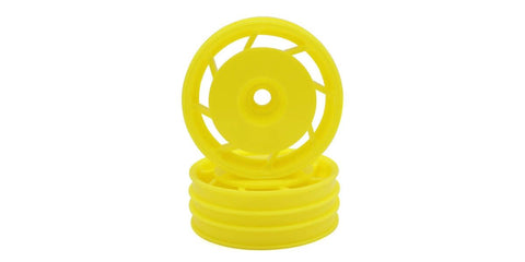 KYOSHO LEGENDARY SERIES, ULTIMA, 8D FRONT YELLOW WHEELS (2) 50mm, UTH001Y